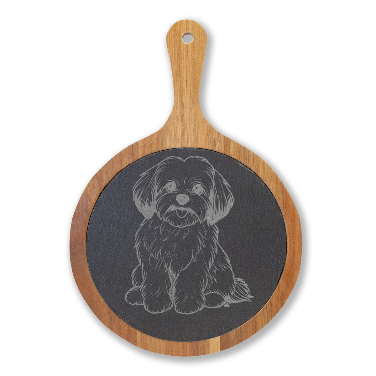 Maltese Engraved Charcuterie Board, Dog Lover Cheese Board & Serving Platter