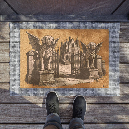 Labrador Retriever Gargoyle Angel Gothic Protector Welcome Mat