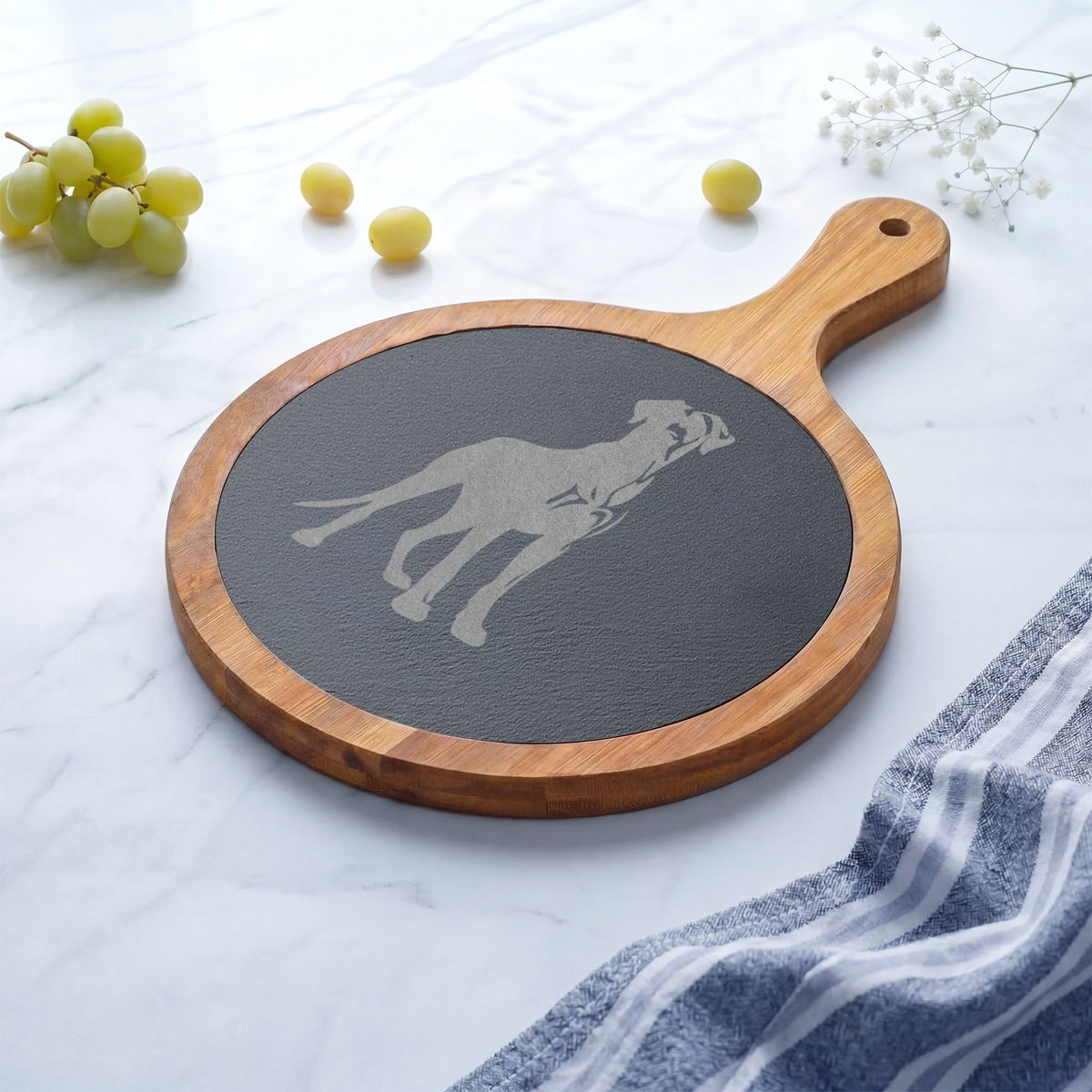Great Dane Engraved Charcuterie Board, Dog Lover Cheese Board & Serving Platter