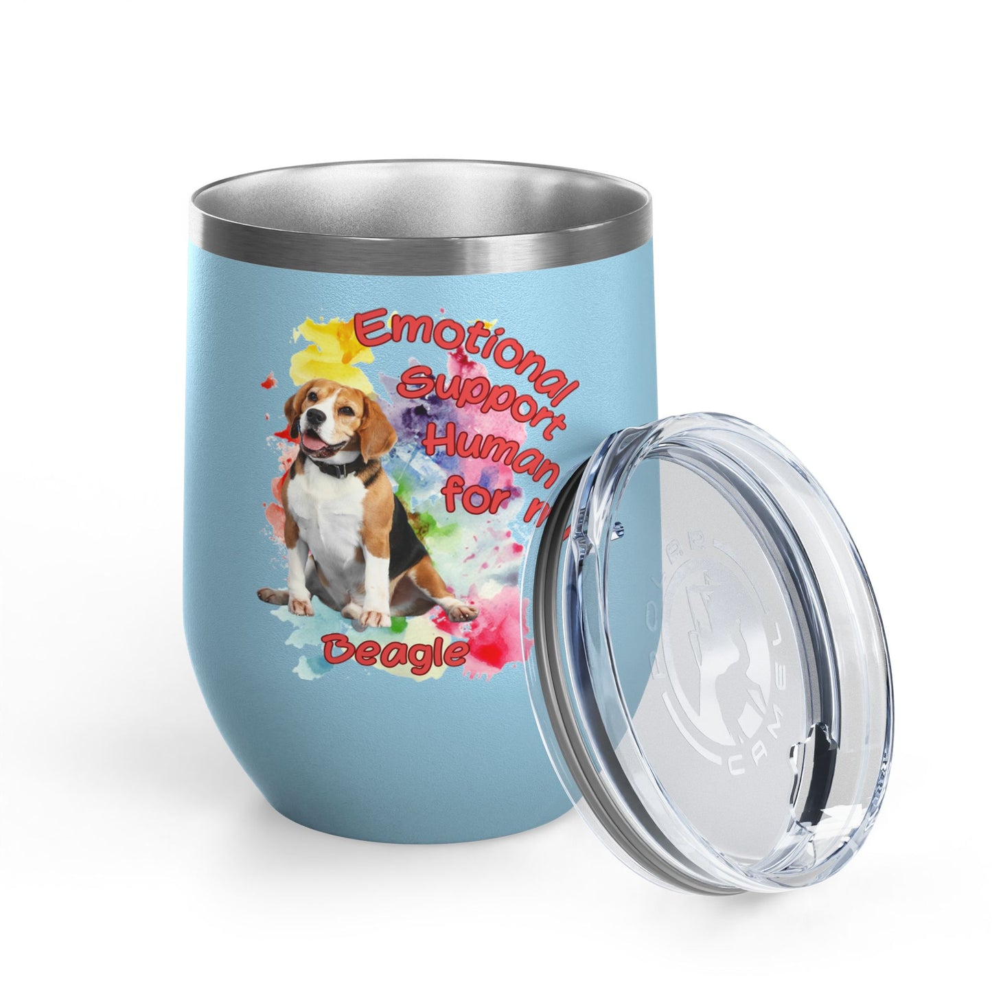 Emotional Support Human for My Beagle Wine Tumbler