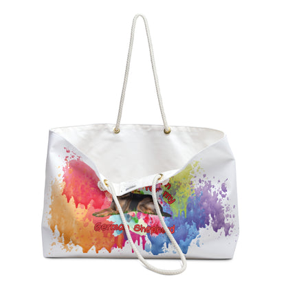 Emotional Support Human for my German Shepherd Weekender Bag