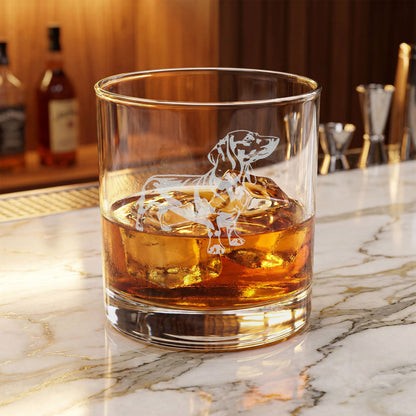 Dachshund, Smooth Coat Engraved Whiskey Glass