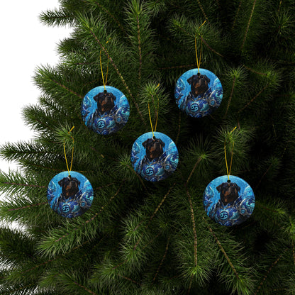 Rottweiler Knight Ceramic Ornament — Fantasy Armor Dog Christmas Decoration