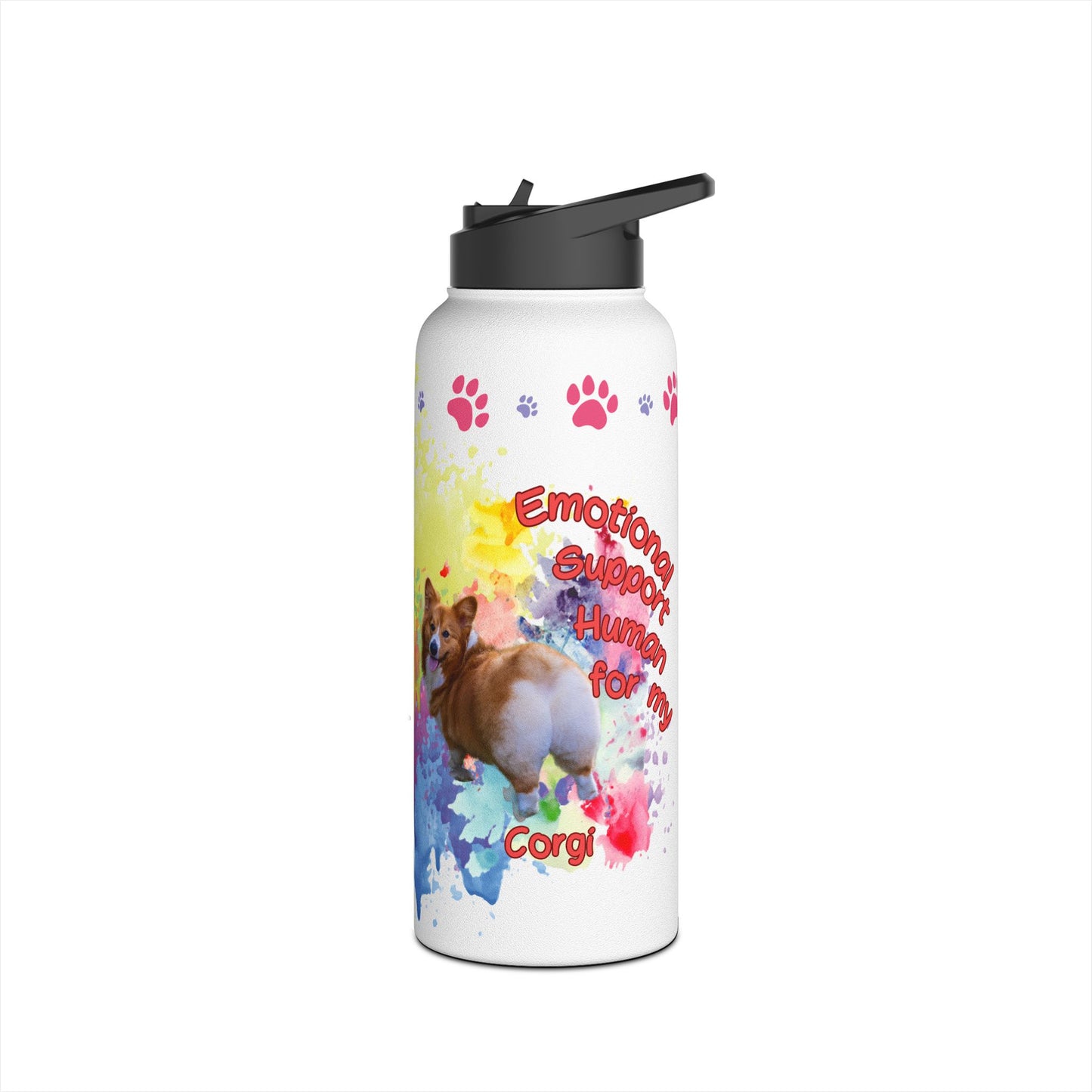 Emotional Support Human for my Corgi Sports Water Bottle