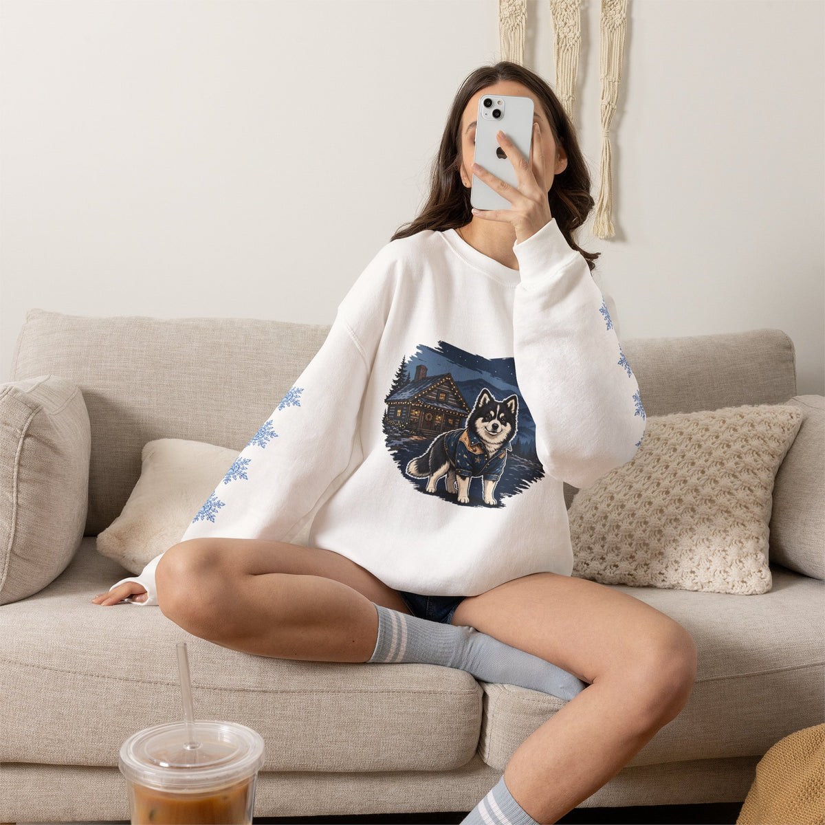 Pomsky Smoky Mountain Christmas Sweatshirt