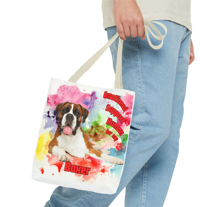 Emotional Support Human for my Boxer tote bag