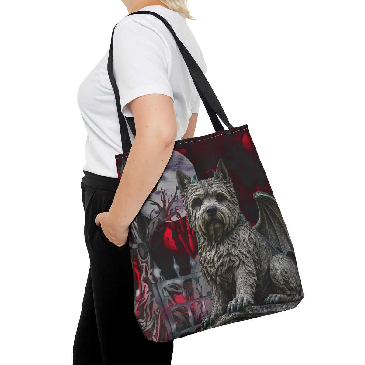 West Highland Terrier Angelic Gargoyle Protector Tote Bag