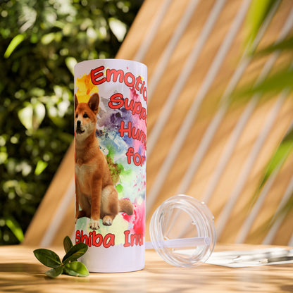 Emotional Support Human for my Shiba Inu Skinny Tumbler