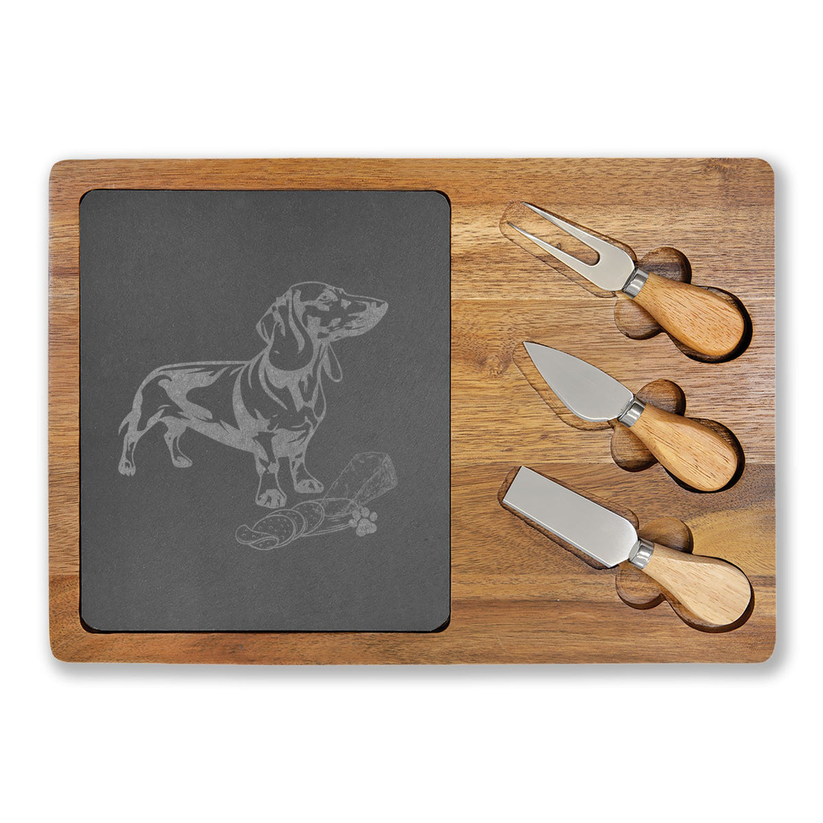 Dachshund Lover Engraved Charcuterie Board, Personalized Serving Platter