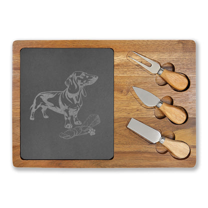 Dachshund Lover Engraved Charcuterie Board, Personalized Serving Platter