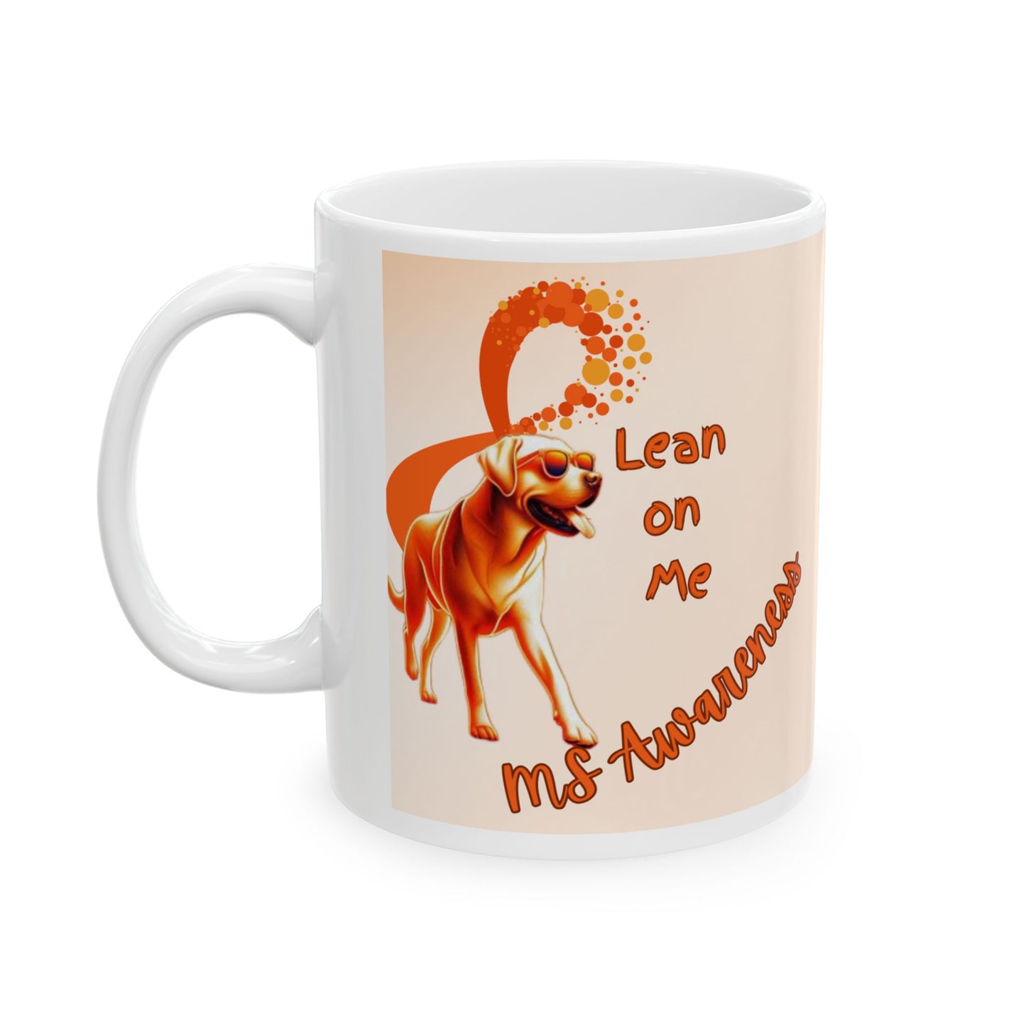 Labrador Retriever MS Awareness Coffee Mug – "Lean on Me" Ceramic Mug