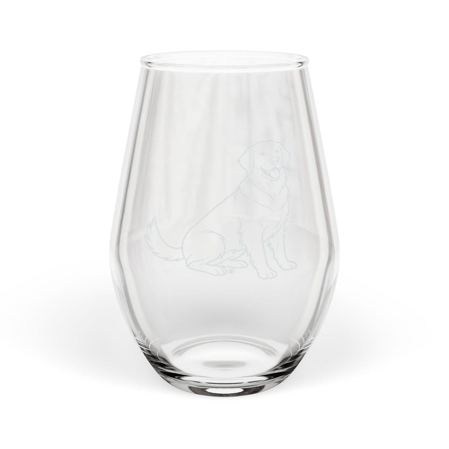 Golden Retriever Sketch and Serve Engraved Stemless Wineglass