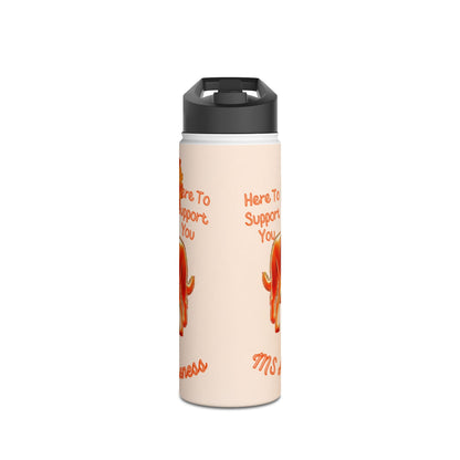 Labrador Retriever "Here to Support You" MS Awareness Stainless Steel Water Bottle