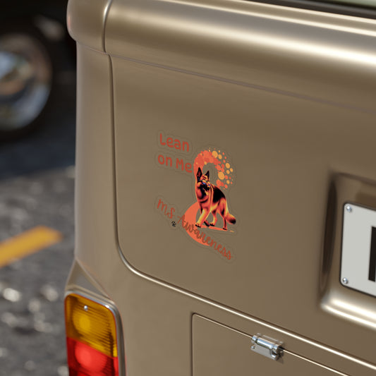 German Shepherd "Lean on Me" MS Awareness Sticker