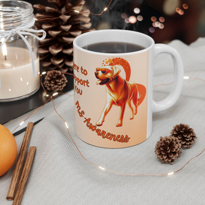 Labrador Retriever MS Awareness Coffee Mug – "Here to Support You" Ceramic Cup