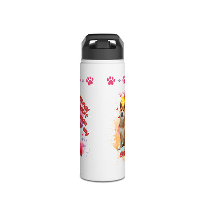 Emotional Support Human for my Shiba Inu Water Bottle