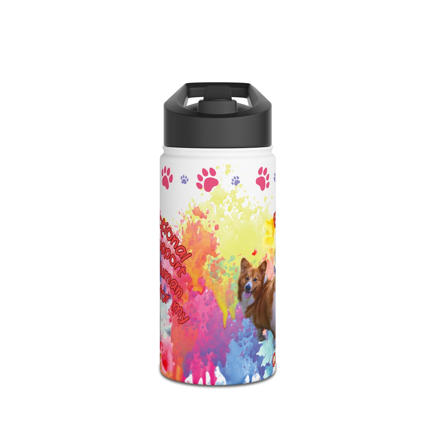 Emotional Support Human for my Corgi Sports Water Bottle