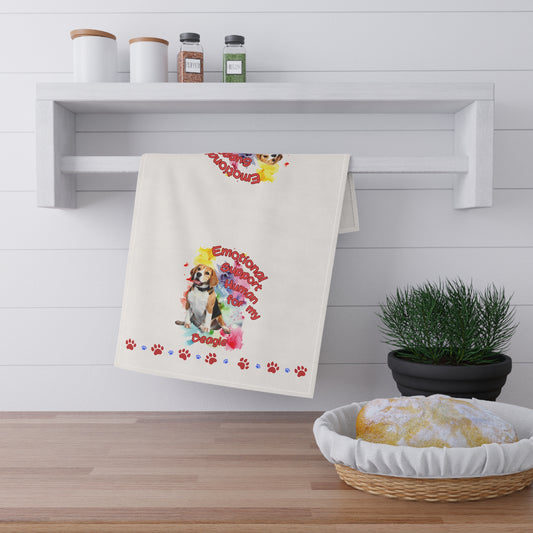 Emotional Support Human for my Beagle Tea Towel