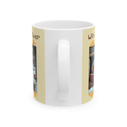 Whimsical Groundhog & Dachshund Mug - Winter Officially Ended!