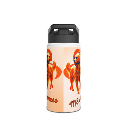 Golden Retriever "Lean on Me" MS Awareness Stainless Steel Water Bottle
