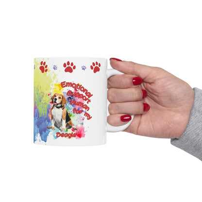 Emotional Support Human for my Beagle Coffee Mug
