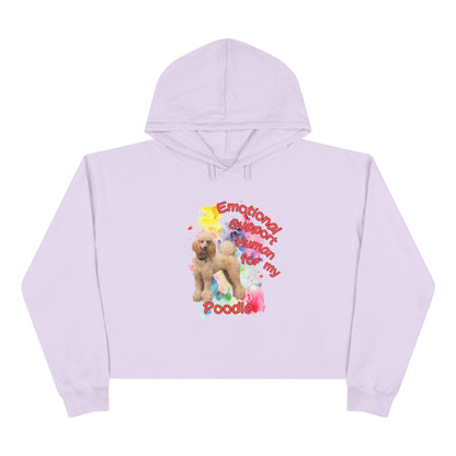Emotional Support Human for  my Standard Poodle Crop Hoodie - Cute Dog Lover Sweatshirt