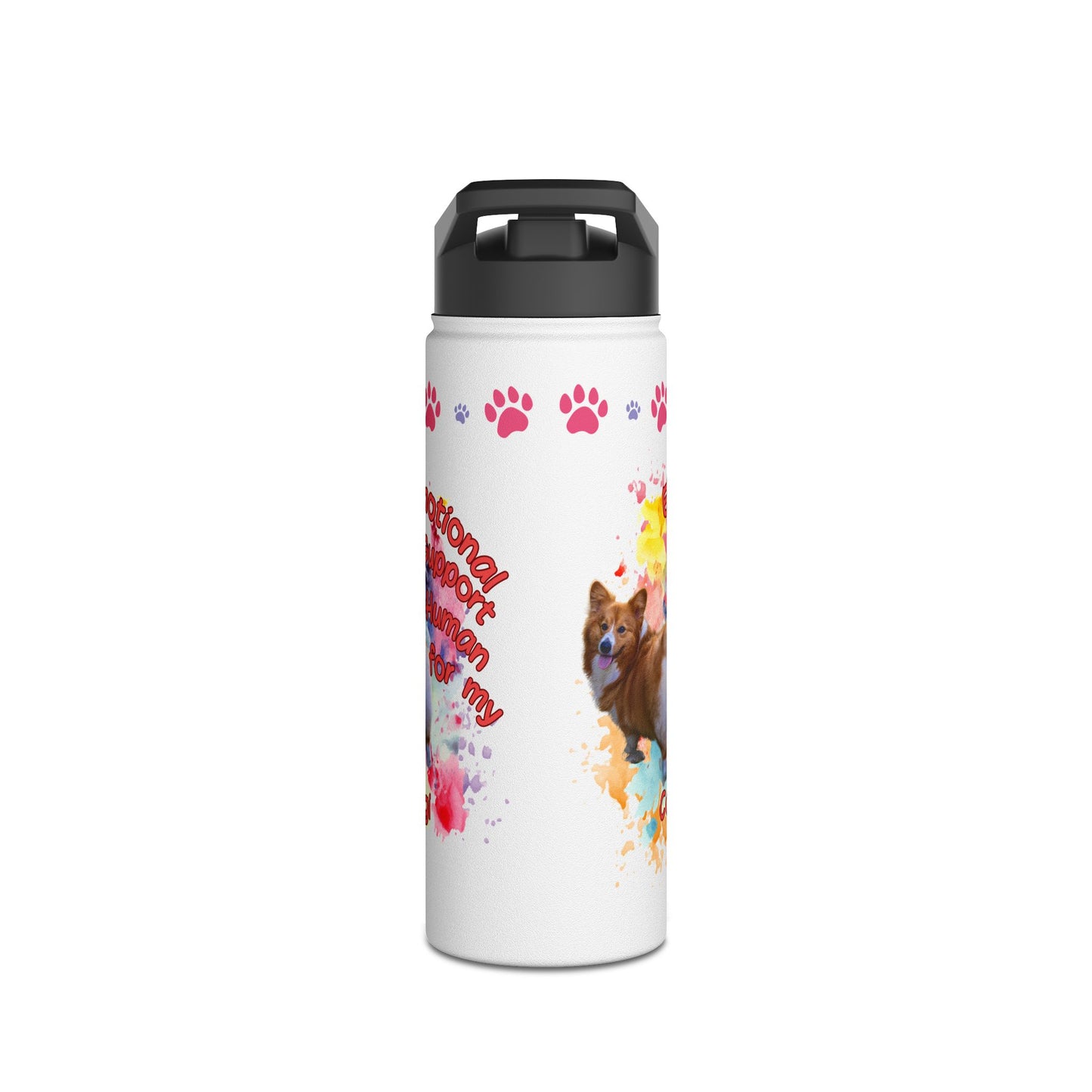 Emotional Support Human for my Corgi Sports Water Bottle