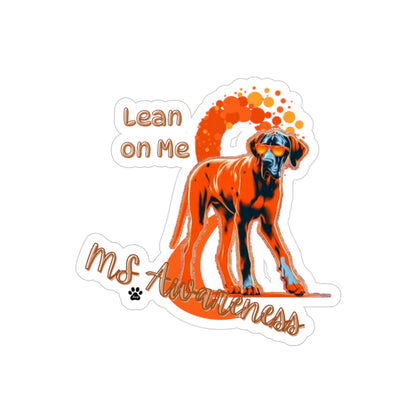 Great Dane "Lean on Me" MS Awareness Sticker