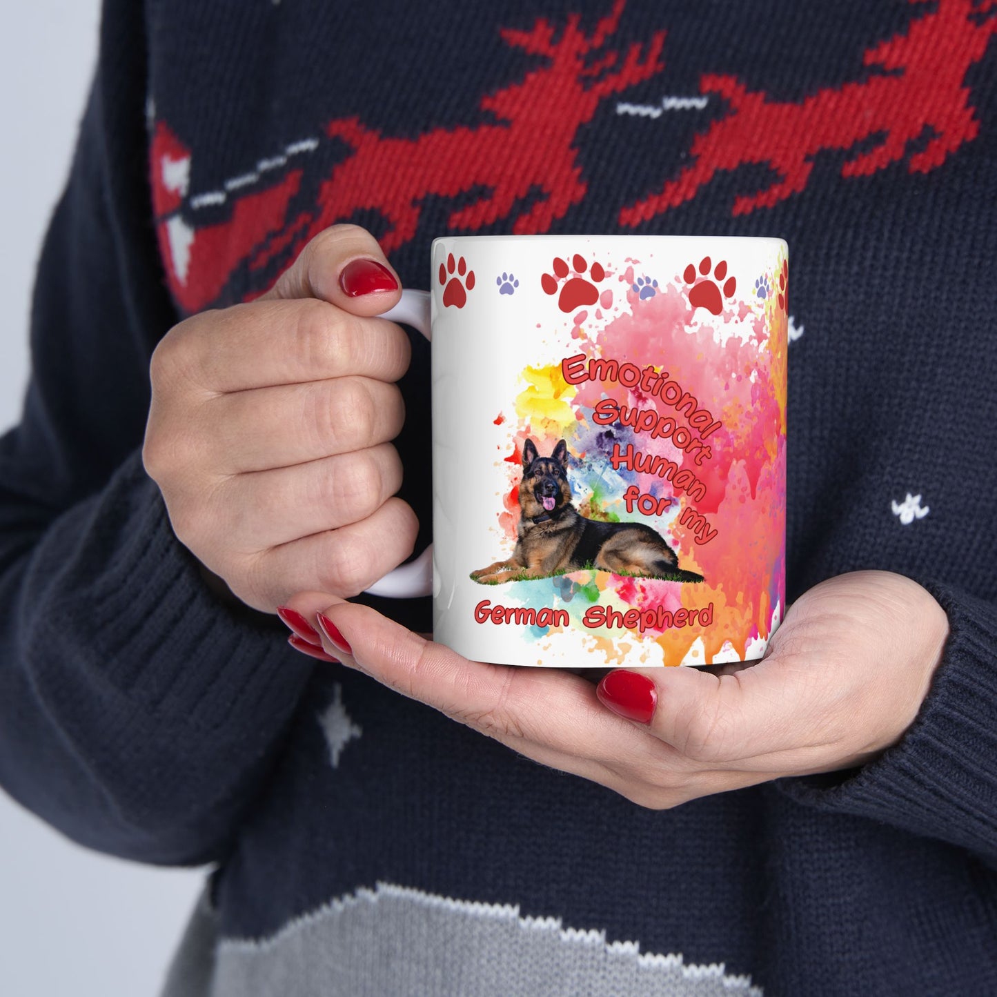 Emotional Support Human for my German Shepherd Coffee Mug
