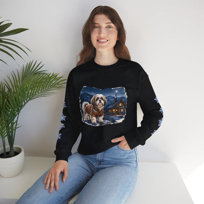 Shih Tzu Smoky Mountain Christmas Sweatshirt
