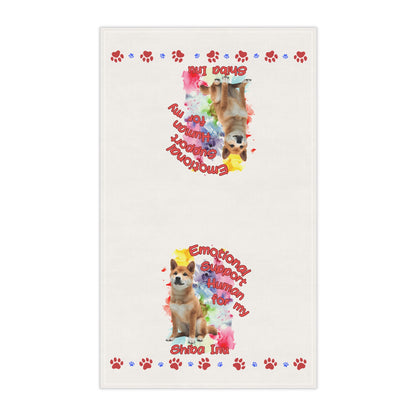 Emotional Support Human for my Shiba Inu Tea Towel