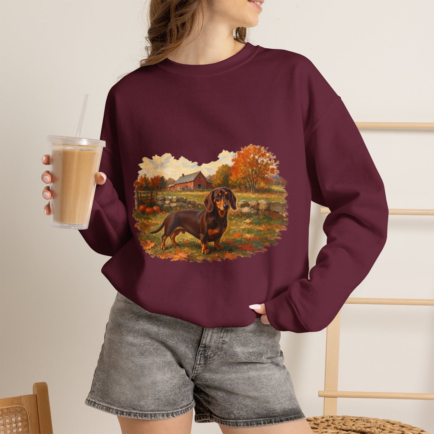 Smooth Hair Dachshund Sweater Weather Sweatshirt