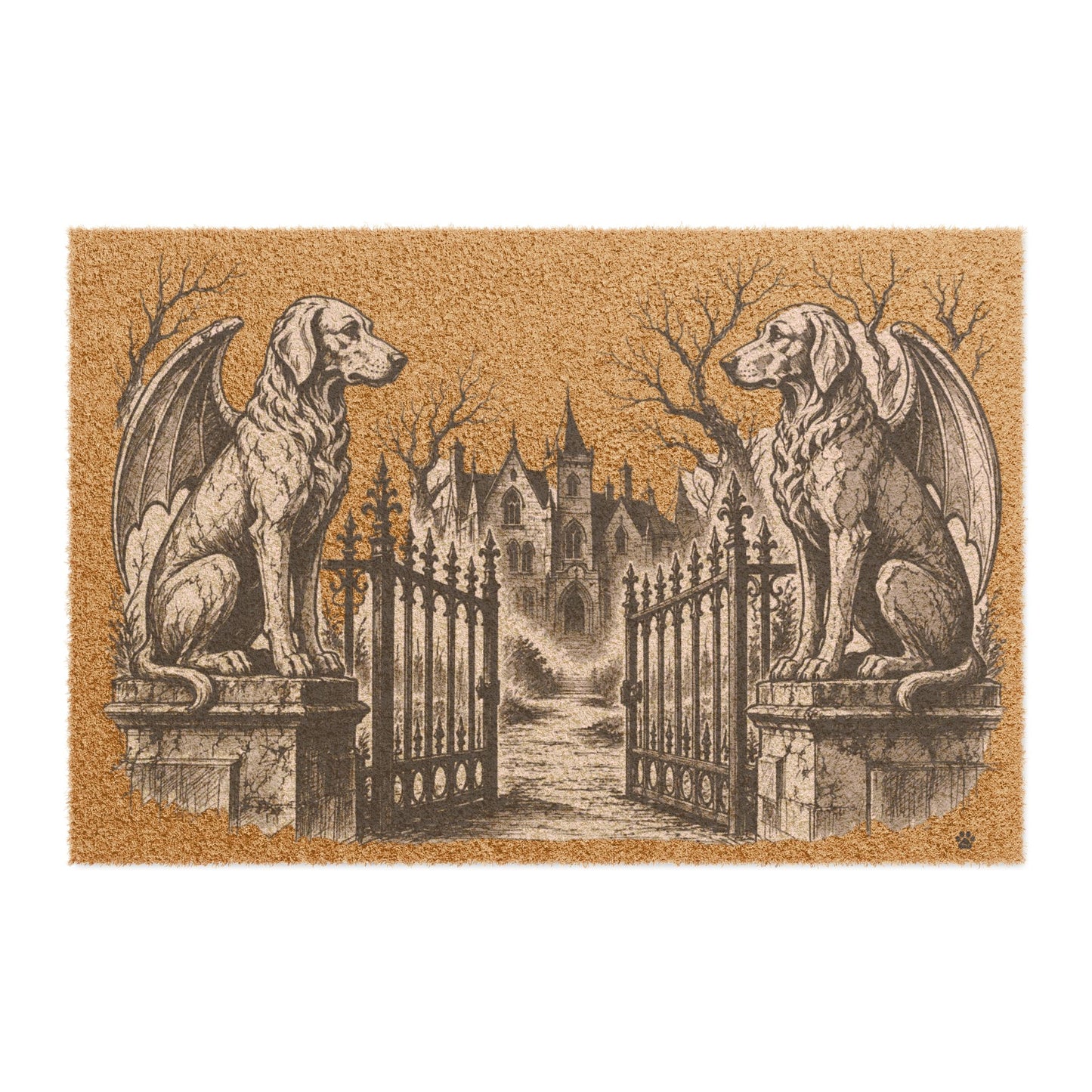 Irish Setter Gargoyle Angel Gothic Protector Welcome Mat