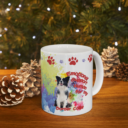 Emotional Support Human for my Border Collie Coffee Mug