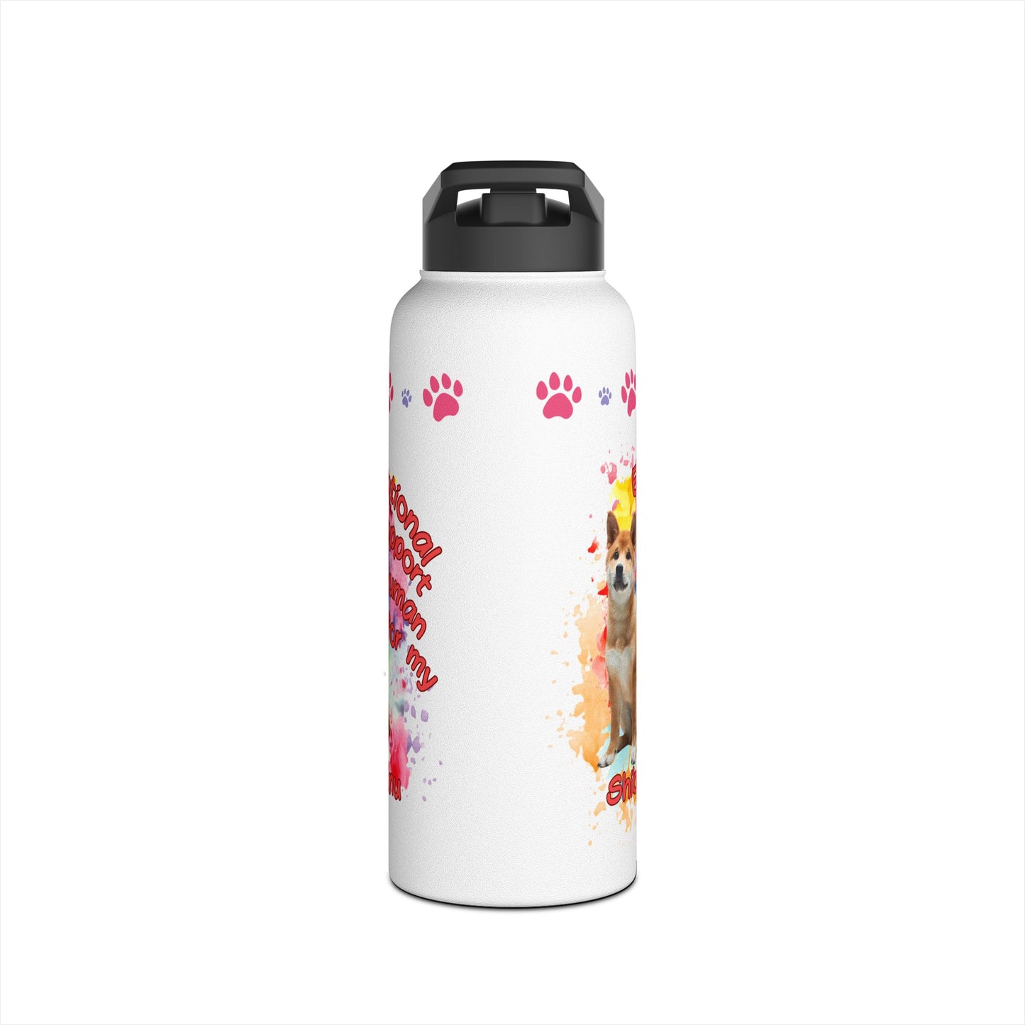 Emotional Support Human for my Shiba Inu Water Bottle