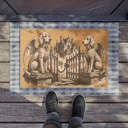 Standard Poodle Gargoyle Angel Gothic Protector Welcome Mat