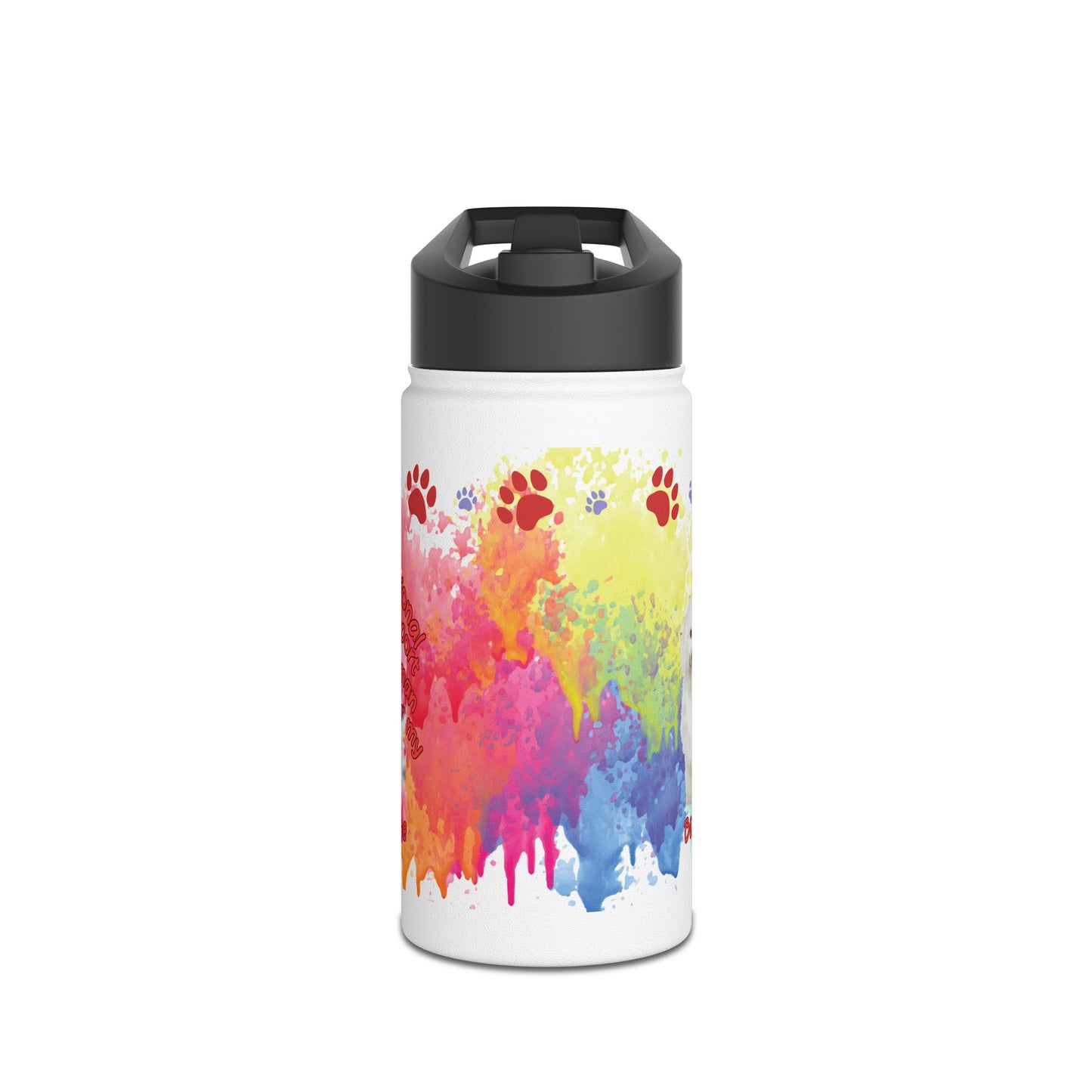 Emotional Support Human for My Bichon Frise Sports Water Bottle
