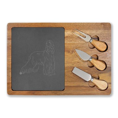 Afghan Hound Engraved Charcuterie Board, Dog Lover Cheese Board & Serving Platter