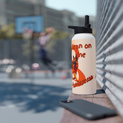 MS Awareness German shepherd "Lean on me" Stainless Steel Water Bottle, Standard Lid