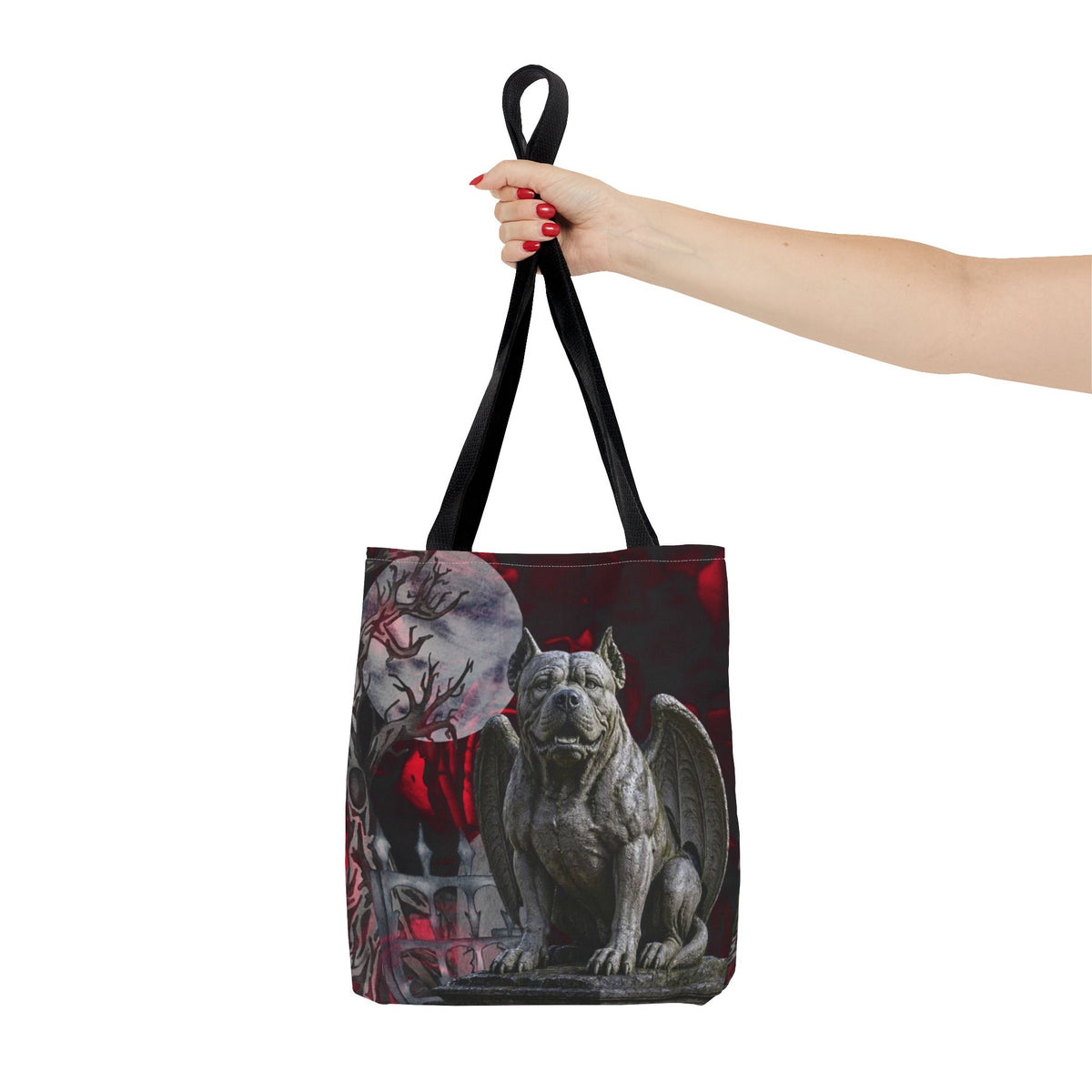 Pitbull Angelic Gargoyle Protector Tote Bag