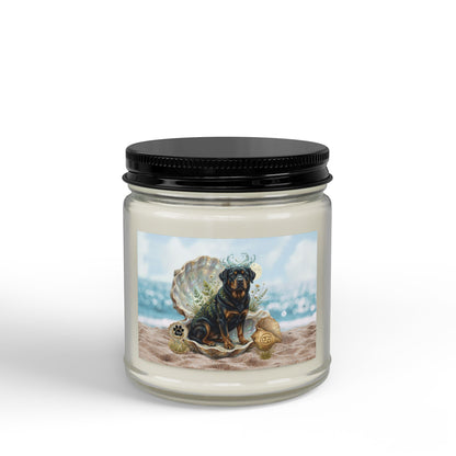 Cancer Zodiac Rottweiler Elements Text-Free Luxury Scented Soy Candle