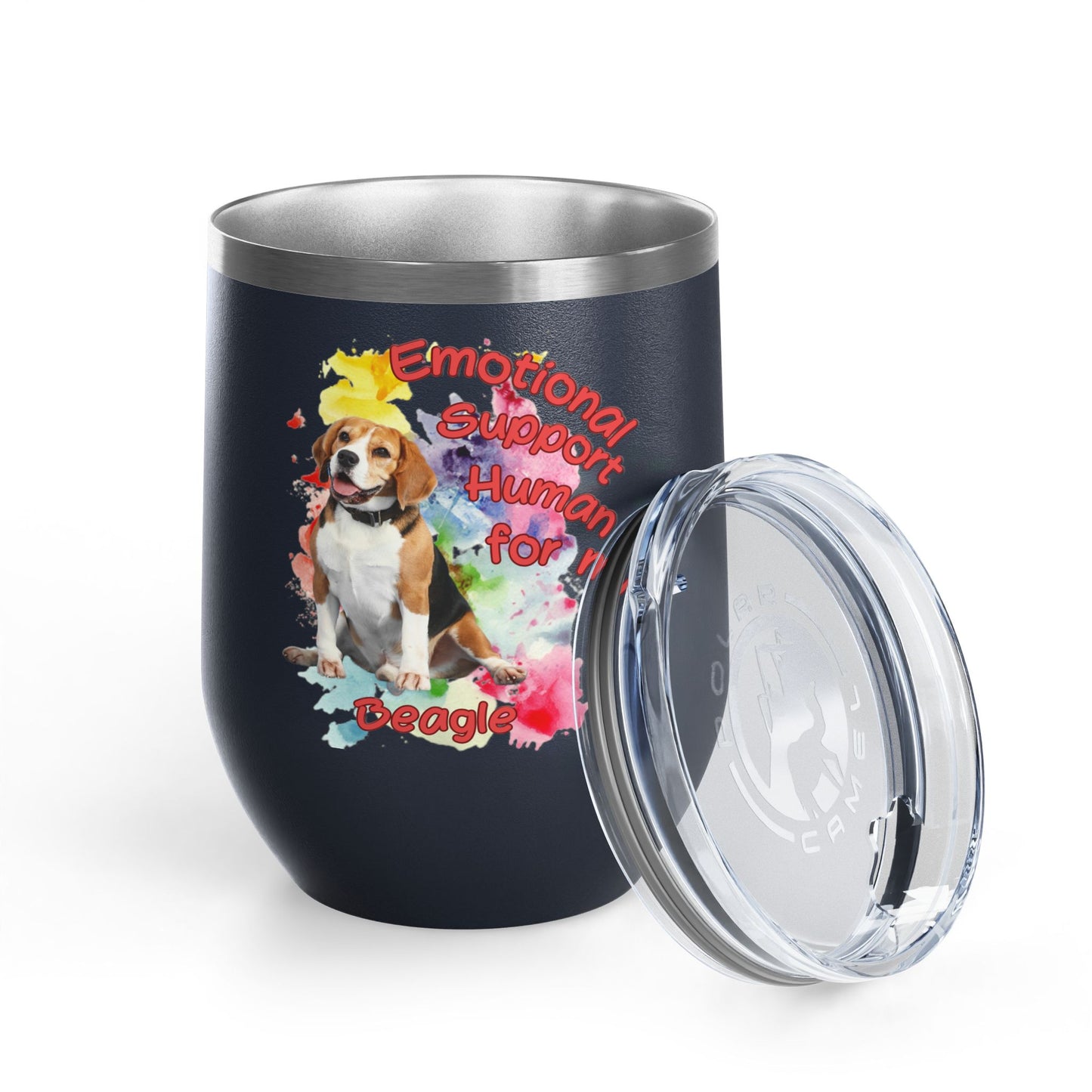 Emotional Support Human for My Beagle Wine Tumbler