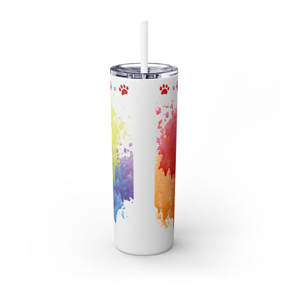 Emotional Support Human for my Corgi Skinny Tumbler with Straw