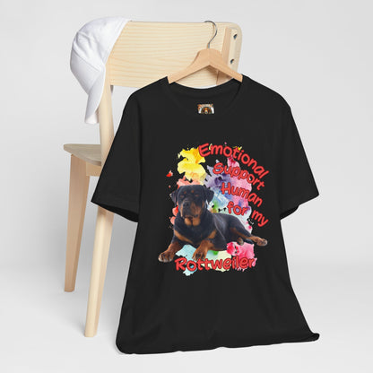 Emotional Support Human Rottweiler Tee