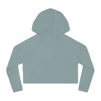 Too Cute Bichon Frise Teacup Puppy Women’s Cropped Hooded Sweatshirt