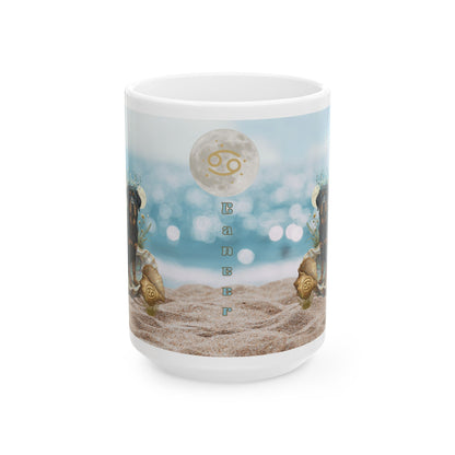 Cancer Zodiac Rottweiler Coastal Connection Ceramic Coffee Mug