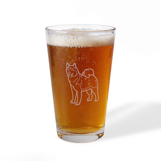 Shiba Inu Engraved Pint Glass