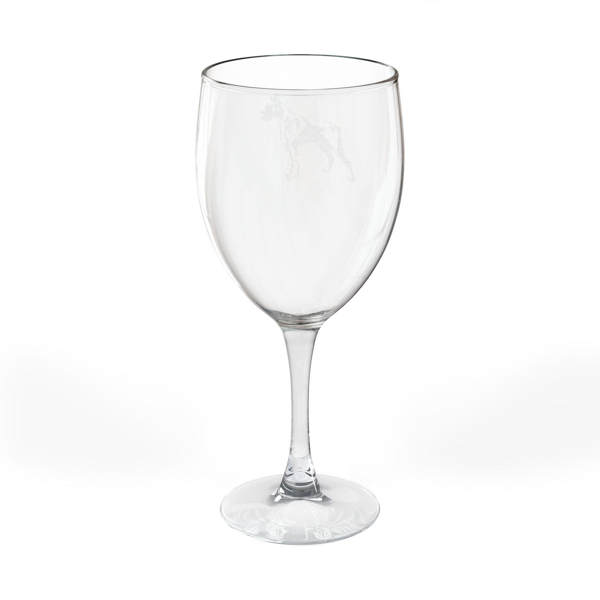 Boxer Engraved Wine Glass