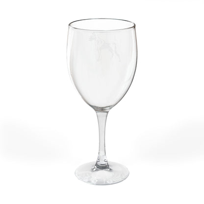 Boxer Engraved Wine Glass