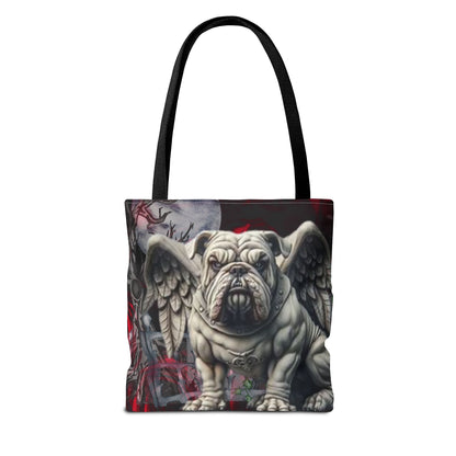American Bulldog Angelic Gargoyle Protector Tote Bag